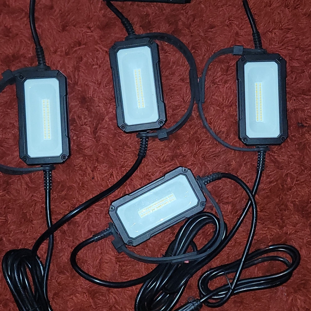 HUSKEY Black LED String Shop Lights